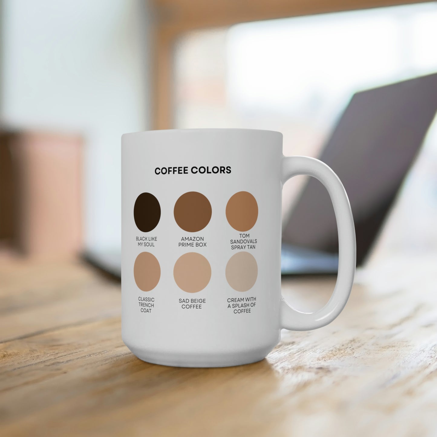 Coffee Colors Ceramic Mug 15oz