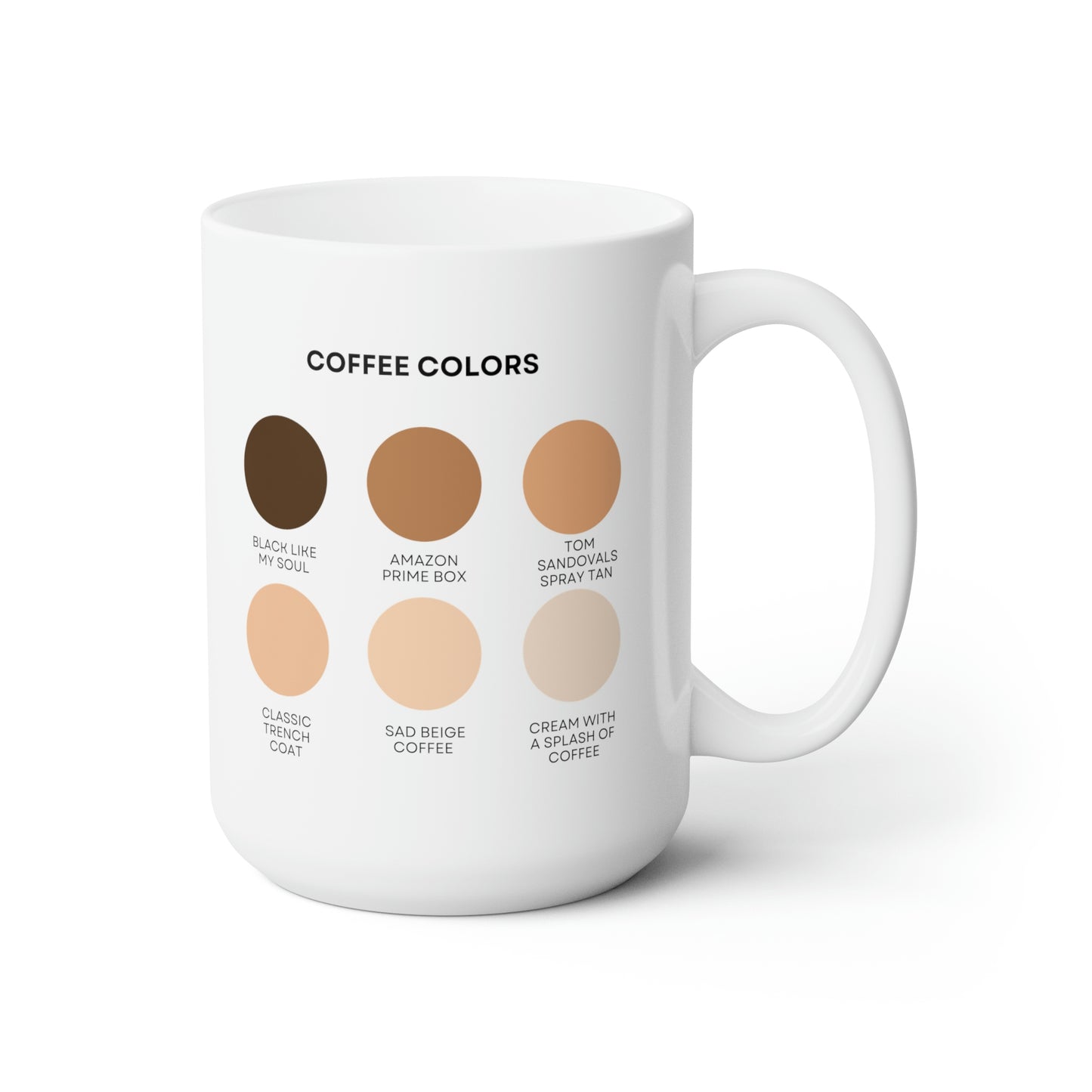 Coffee Colors Ceramic Mug 15oz
