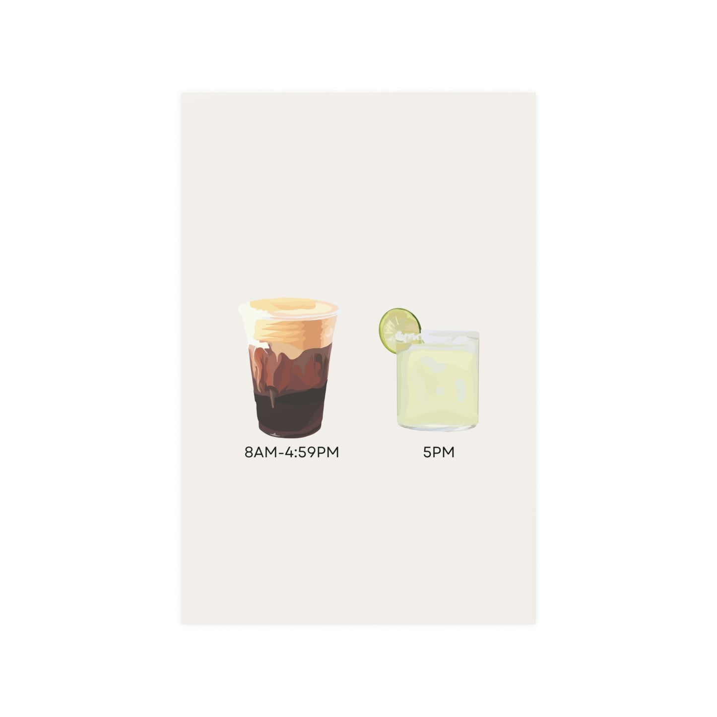 Morning til Night Satin Art Print UNFRAMED - Coffee & Margarita
